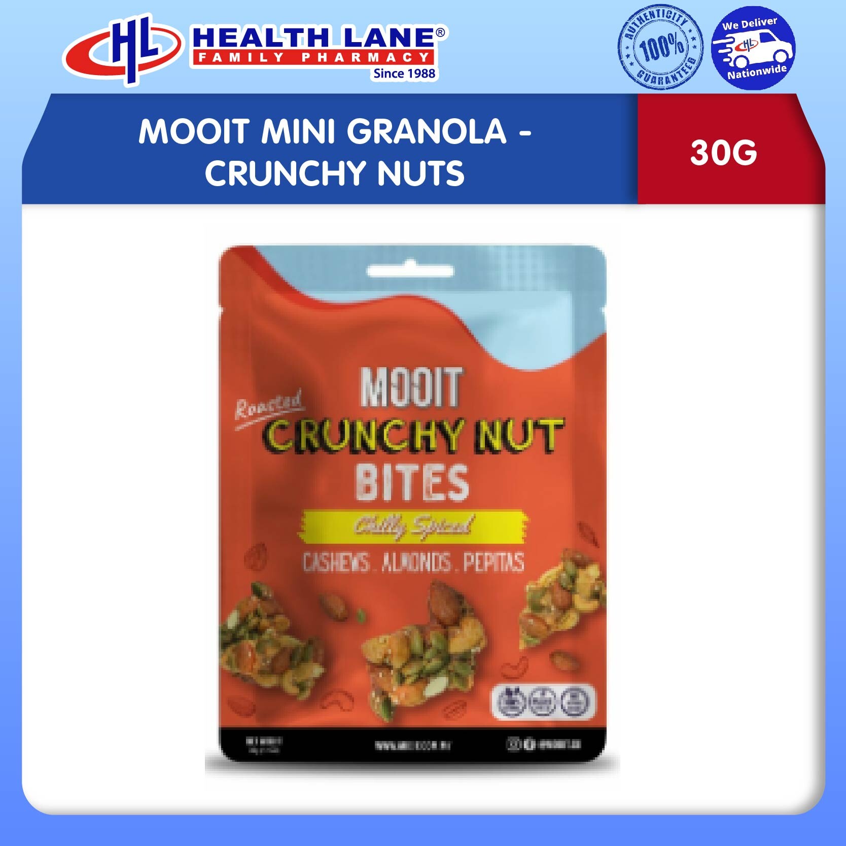 MOOIT MINI GRANOLA - CRUNCHY NUTS (30G)